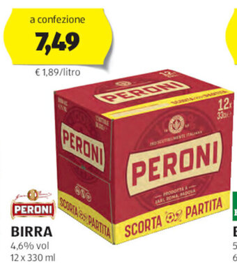ALDI PERONI BIRRA 12 x 330 ml offerta
