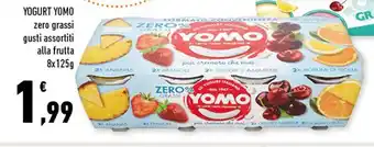 Conad Superstore YOGURT YOMO zero grassi gusti assortiti alla frutta 8x125g offerta