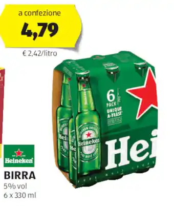Heineken BIRRA 5% vol 6 x 330 ml