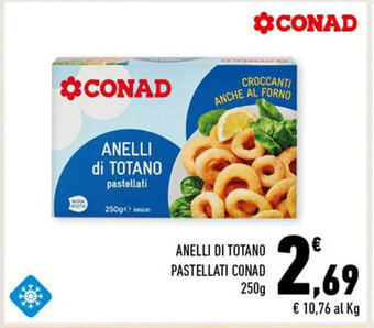 Conad Superstore ANELLI DI TOTANO PASTELLATI CONAD 250 g offerta