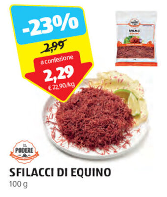 ALDI IL PODERE SFILACCI DI EQUINO 100 g offerta