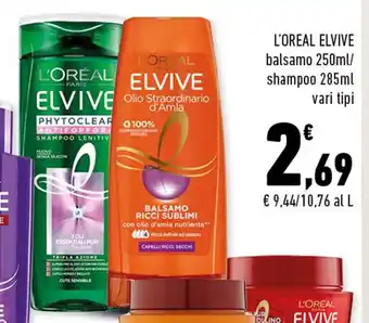 Conad Superstore L'OREAL ELVIVE balsamo 250ml/ shampoo 285ml vari tipi offerta