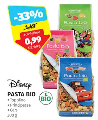 ALDI Disney PASTA BIO 300 g offerta