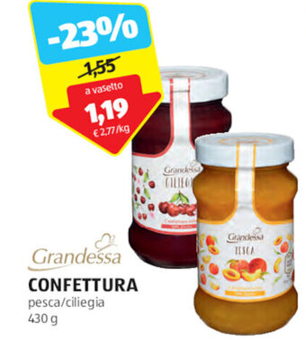ALDI Grandessa CONFETTURA pesca/ciliegia 430 g offerta