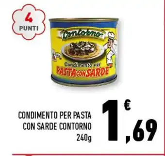 Conad Superstore CONDIMENTO PER PASTA CON SARDE CONTORNO 240g offerta