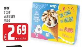 Coop COOP 6 CONI VARI GUSTI 450 g offerta