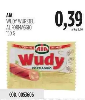 Carico Cash & Carry Aia Wudy Wurstel Al Formaggio 150g offerta