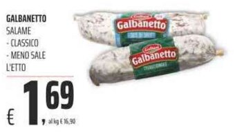 Coop GALBANETTO SALAME - CLASSICO - MENO SALE L'ETTO offerta