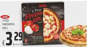 Coop coop 2 PIZZE MARGHERITA 660 G offerta