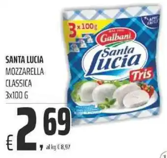 Coop SANTA LUCIA MOZZARELLA CLASSICA 3x100 G offerta