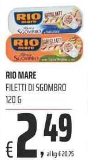 Coop RIO MARE FILETTI DI SGOMBRO 120 g offerta