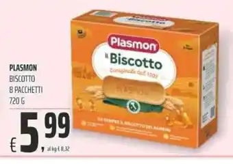 Coop PLASMON BISCOTTO 8 PACCHETTI 720g offerta