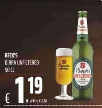 Coop BECK'S BIRRA UNFILTERED 50 CL offerta
