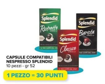 CAPSULE COMPATIBILI NESPRESSO SPLENDID 10 pezzi - gr 52