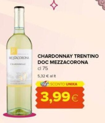 Oasi CHARDONNAY TRENTINO DOC MEZZACORONA cl 75 offerta