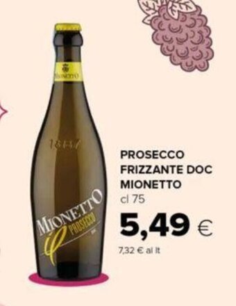 PROSECCO FRIZZANTE DOC MIONETTO cl 75