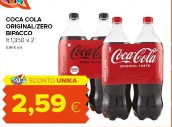 Oasi COCA COLA ORIGINAL/ZERO BIPACCO Lt. 1,350 x 2 offerta