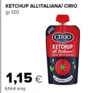 Oasi KETCHUP ALL'ITALIANA! CIRIO gr 120 offerta