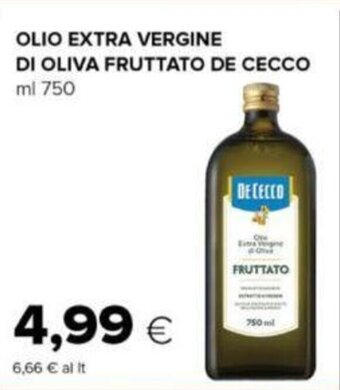 Oasi OLIO EXTRA VERGINE DI OLIVA FRUTTATO DE CECCO ml 750 offerta