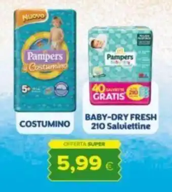 Oasi BABY-DRY FRESH 210 Salviettine offerta