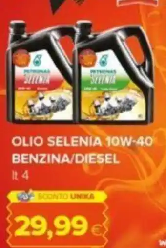 Oasi OLIO SELENIA 10W-40 BENZINA/DIESEL Lt.4 offerta