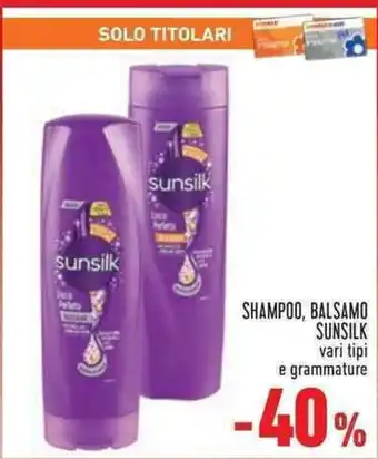 Conad Superstore SHAMPOO, BALSAMO SUNSILK offerta