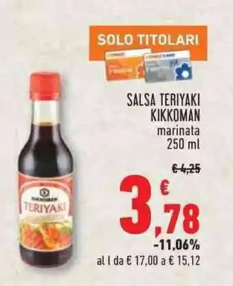 Conad Superstore SALSA TERIYAKI KIKKOMAN marinata 250 ml offerta