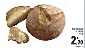 Conad Superstore PANE GRANSOLE DI SEMOLA 400 g offerta