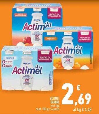 Conad Superstore ACTIMEL DANONE vari tipi conf. 100 g x 6 pezzi offerta