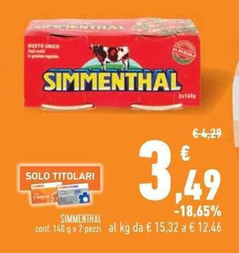 Conad Superstore SIMMENTHAL conf. 140 g x 2 pezzi offerta