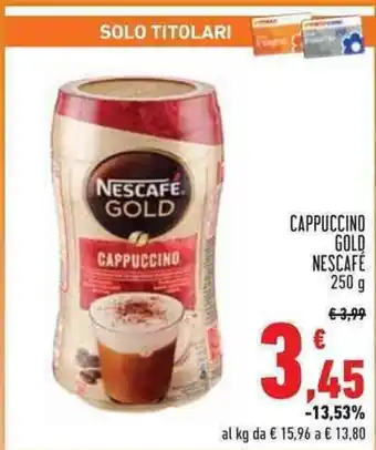 Conad Superstore CAPPUCCINO GOLD NESCAFÉ 250 g offerta