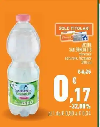 Conad Superstore ACQUA SAN BENEDETTO 500 ml offerta