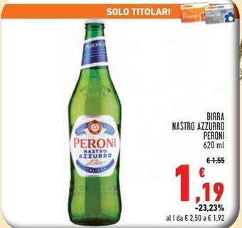 Conad Superstore BIRRA NASTRO AZZURRO PERONI 620 ml offerta