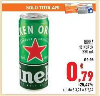 Conad Superstore BIRRA HEINEKEN 330 ml offerta