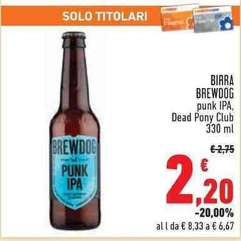 Conad Superstore BIRRA BREWDOG punk IPA 330 ml offerta