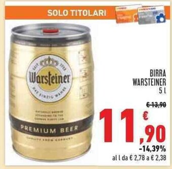 BIRRA WARSTEINER 5 l