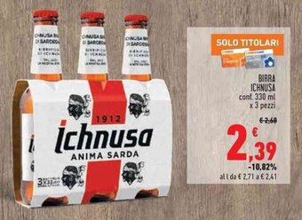 BIRRA ICHNUSA conf. 330 ml x 3 pezzi