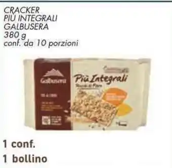 Conad Superstore CRACKER PIÙ INTEGRALI GALBUSERA conf. da 10 porzioni offerta