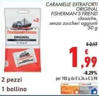 Conad Superstore CARAMELLE EXTRAFORTI ORIGINAL FISHERMAN'S FRIEND 50 g offerta