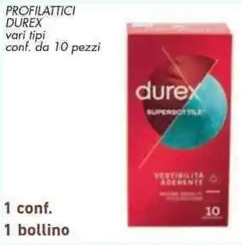 Conad Superstore PROFILATTICI DUREX vari tipi conf. da 10 pezzi offerta