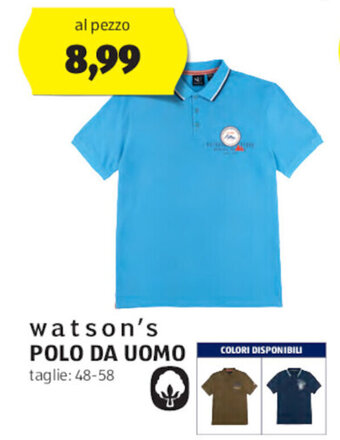 ALDI watson's POLO DA UOMO taglie: 48-58 offerta