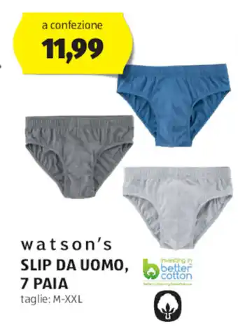 ALDI watson's SLIP DA UOMO, 7 PAIA taglie: M-XXL offerta