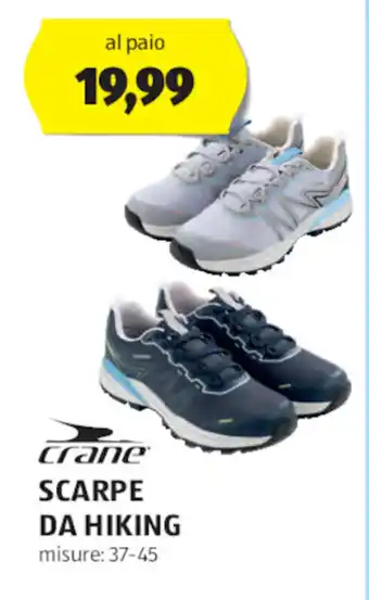 ALDI crane SCARPE DA HIKING misure: 37-45 offerta