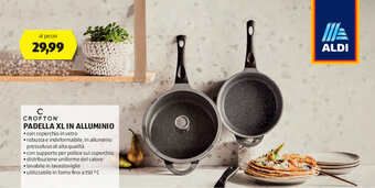 ALDI CROFTON PADELLA XL IN ALLUMINIO offerta