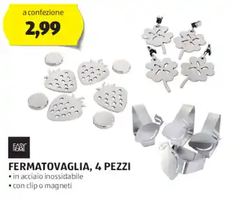 ALDI EASY HOME FERMATOVAGLIA, 4 PEZZI offerta
