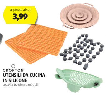 ALDI CROFTON UTENSILI DA CUCINA IN SILICONE offerta