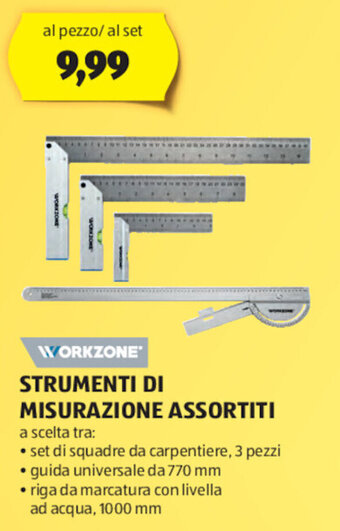 ALDI WORKZONE STRUMENTI DI MISURAZIONE ASSORTITI offerta