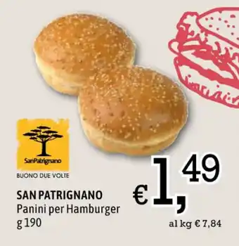 Famila SAN PATRIGNANO Panini per Hamburger g 190 offerta