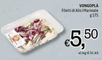 Famila VONGOPLÀ Filetti di Alici Marinate g 175 offerta