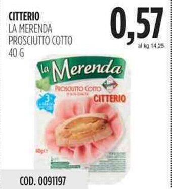 Carico Cash & Carry Citterio La Merenda Prosciutto Cotto 40g offerta